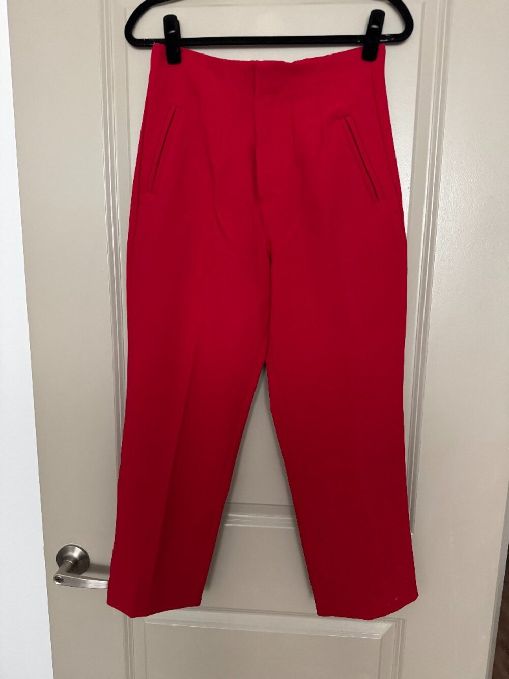 Banana Republic Red High-Waisted trousers, Ankle Length
